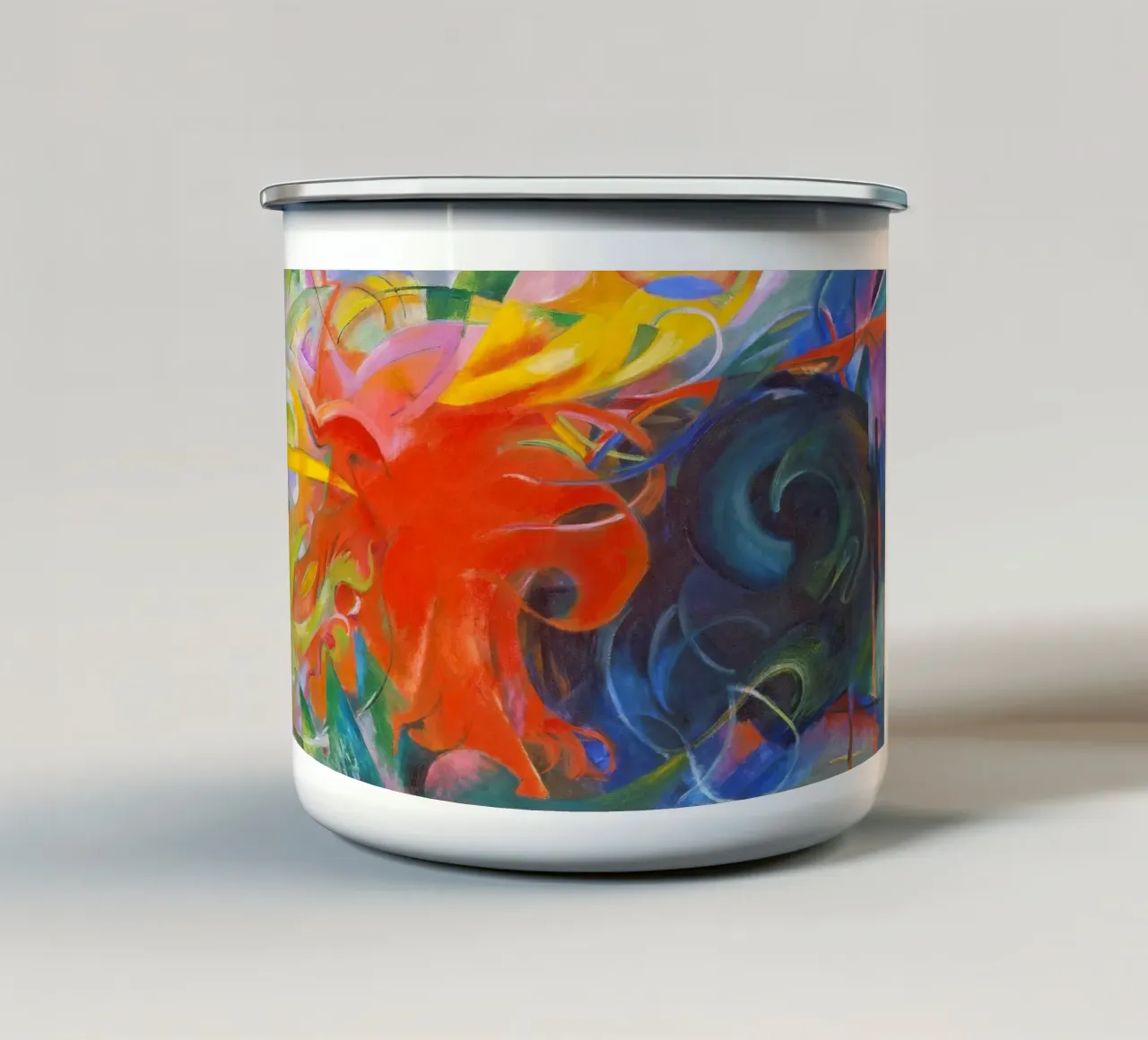 Franz Marc - Kämpfende Gestalten Emaille Tasse von ARTOTHEK