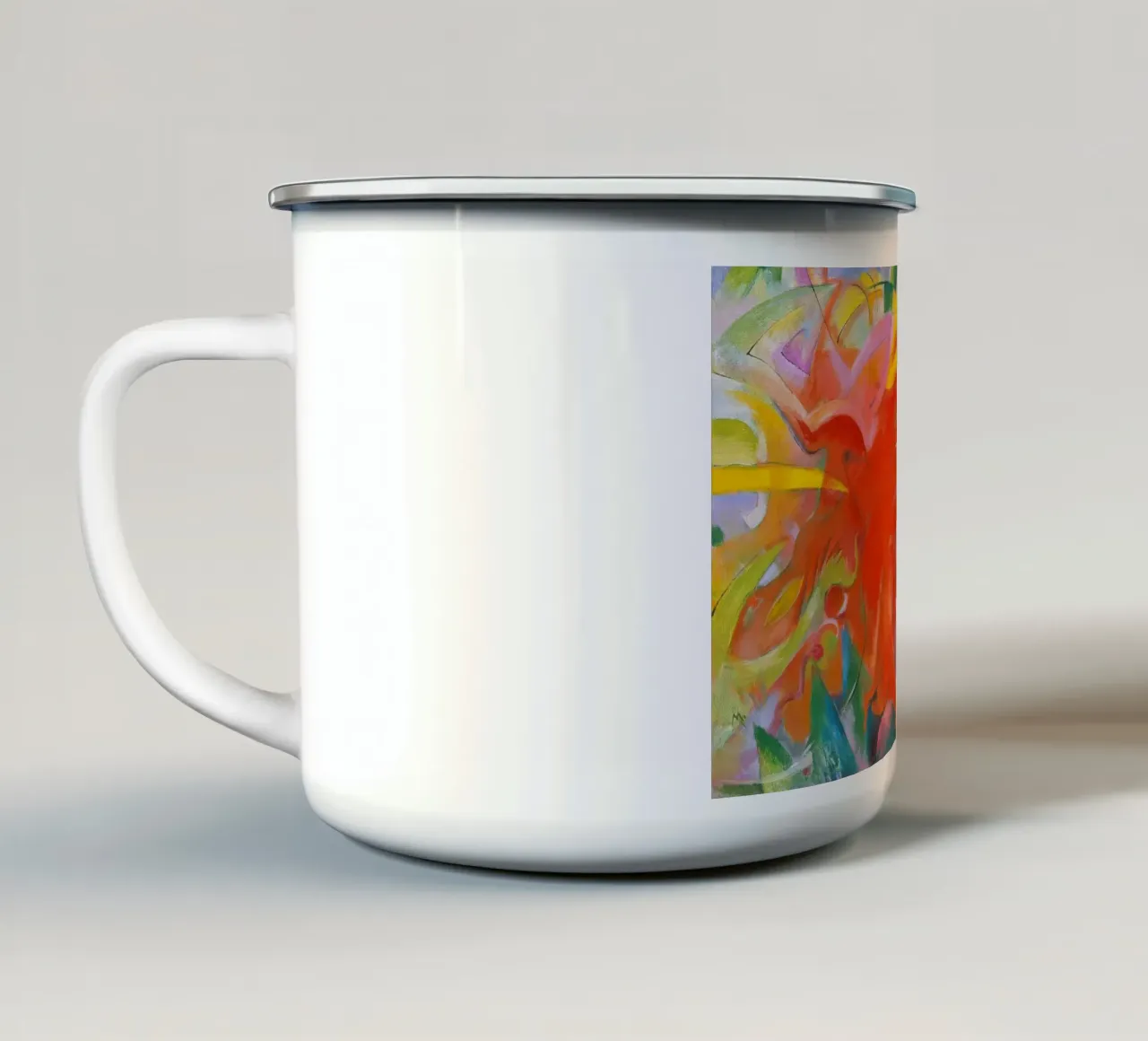 Franz Marc - Kämpfende Gestalten Emaille Tasse von ARTOTHEK