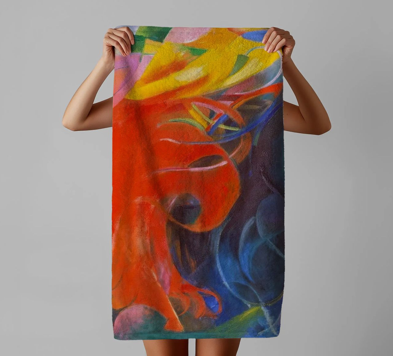 Franz Marc - Forme di lotta asciugamano da bagno da ARTOTHEK