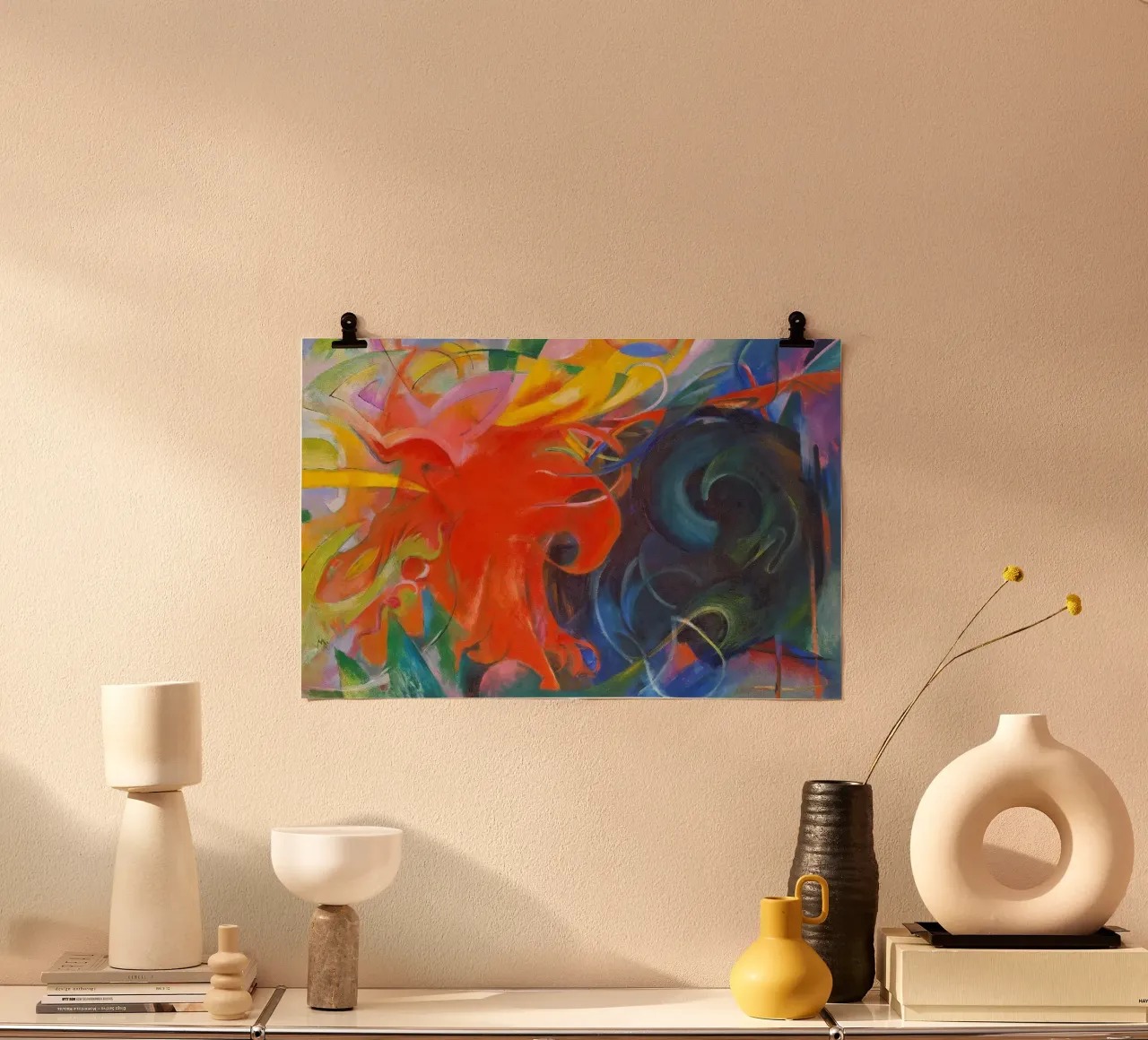 Franz Marc - Kämpfende Gestalten Poster von ARTOTHEK