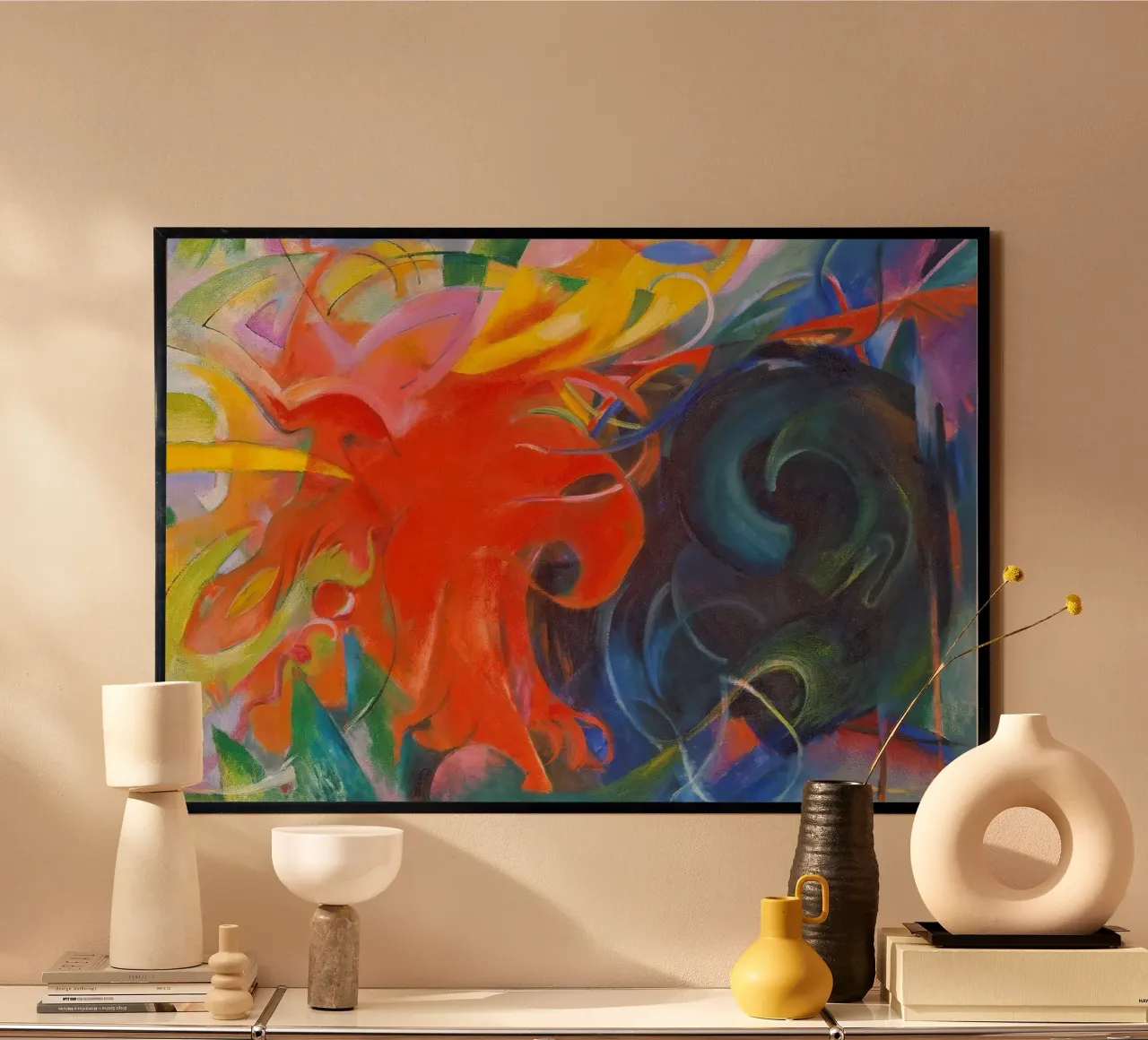 Franz Marc - Kämpfende Gestalten Poster von ARTOTHEK