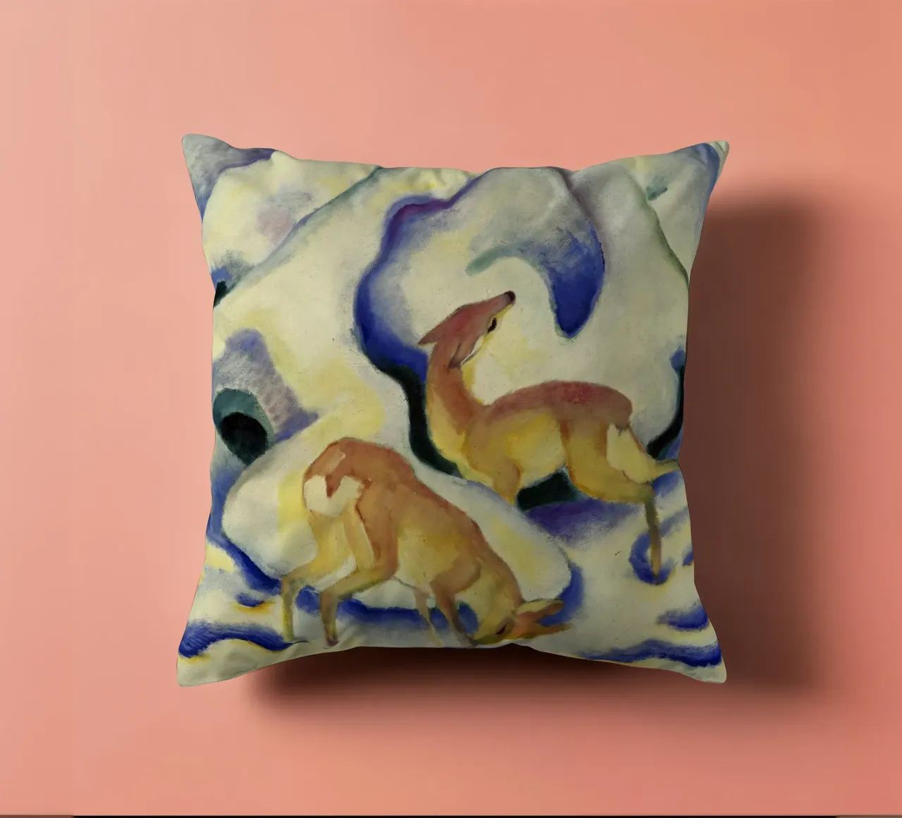 Franz Marc - Cervo nella neve cuscino da ARTOTHEK