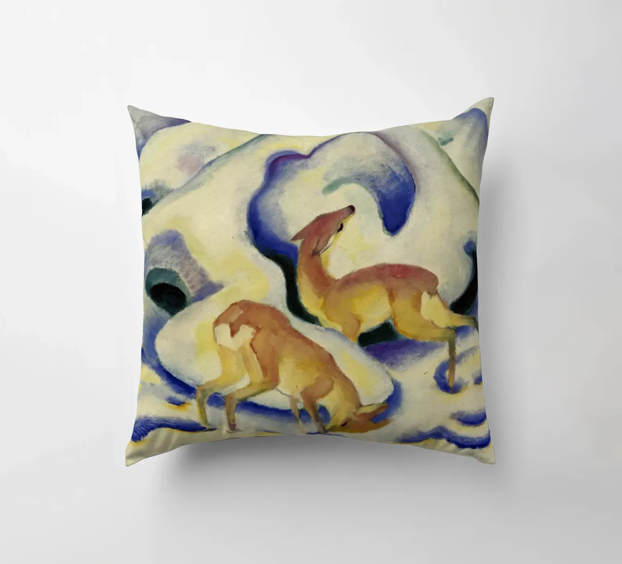 Franz Marc - Cervo nella neve cuscino da ARTOTHEK