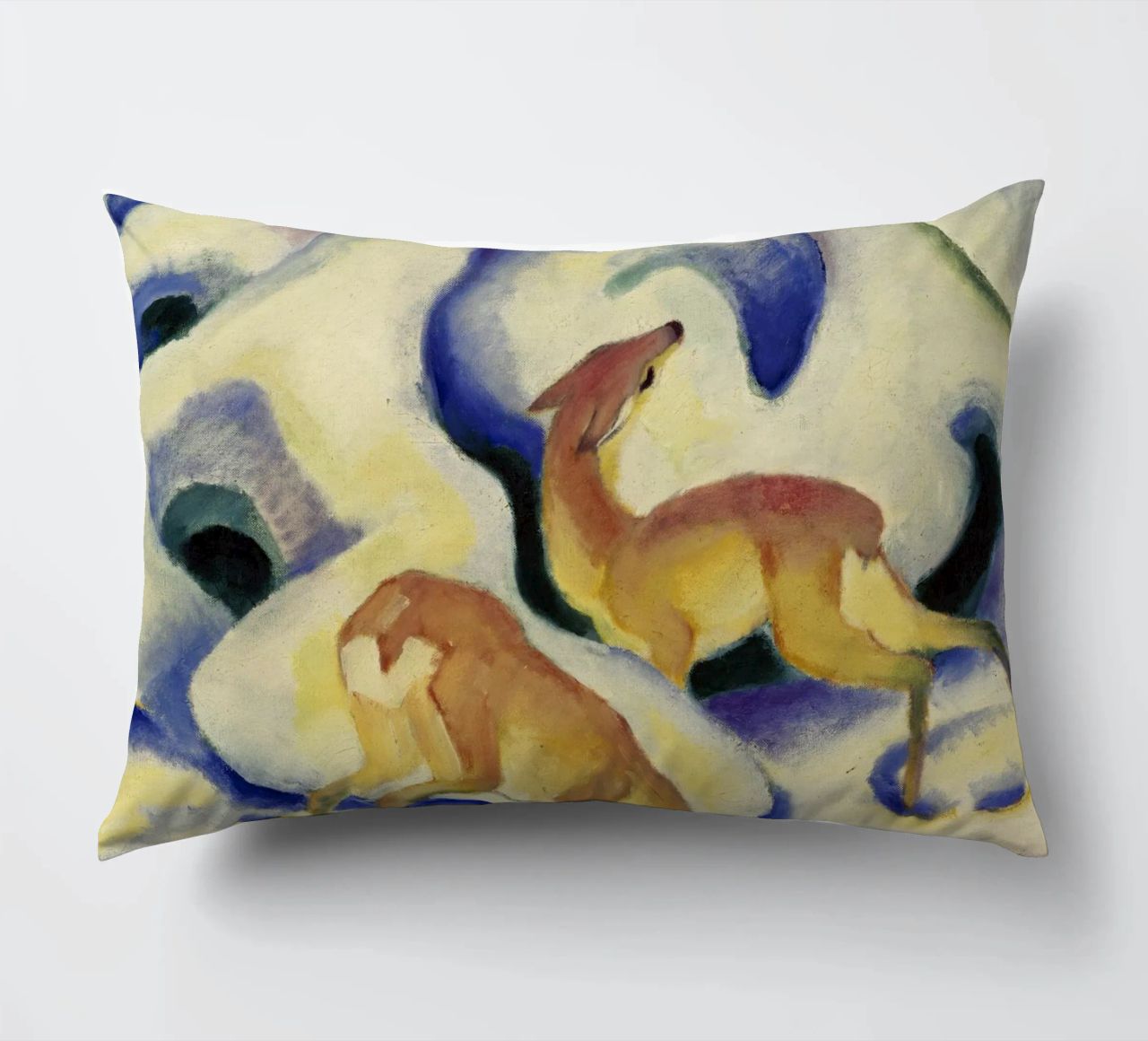 Franz Marc - Cervo nella neve cuscino da ARTOTHEK
