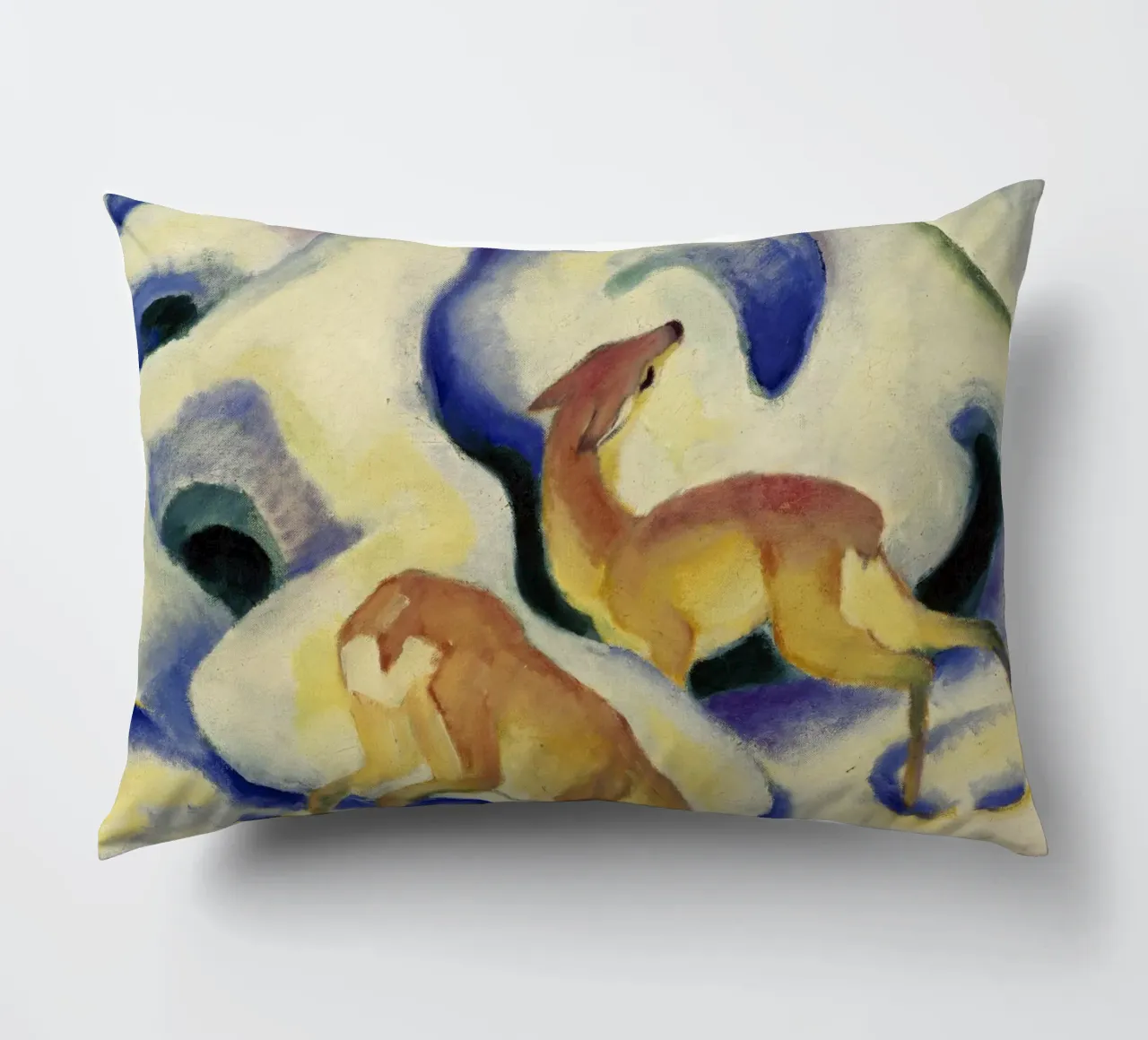 Franz Marc - Ciervo en la nieve cojín de ARTOTHEK