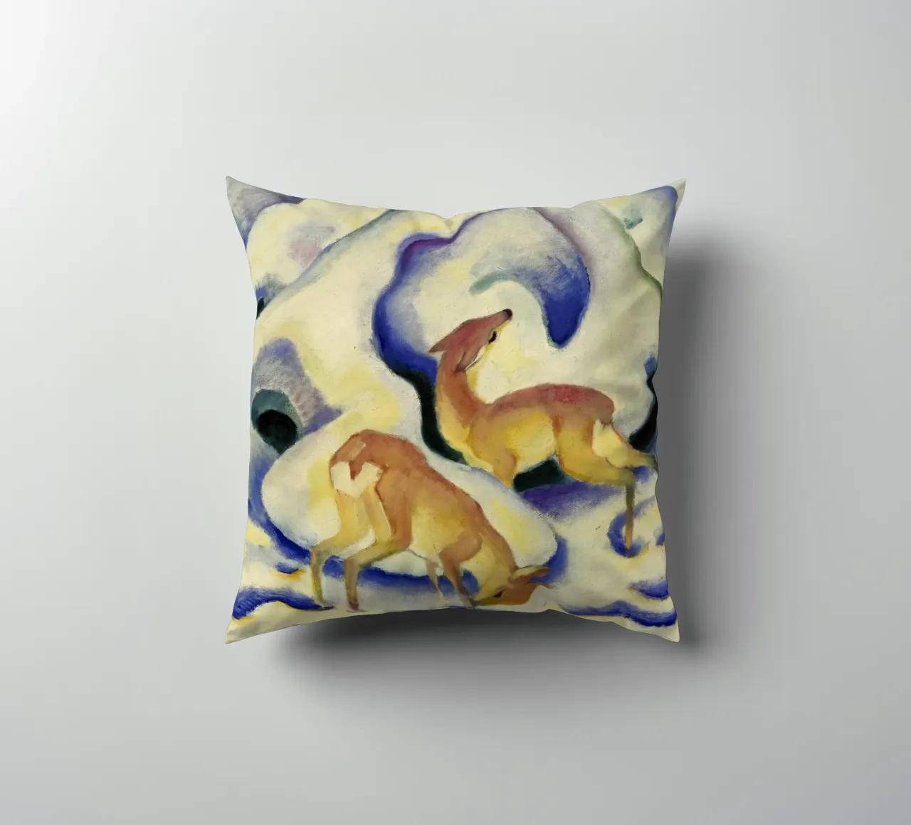 Franz Marc - Cervo nella neve cuscino da ARTOTHEK
