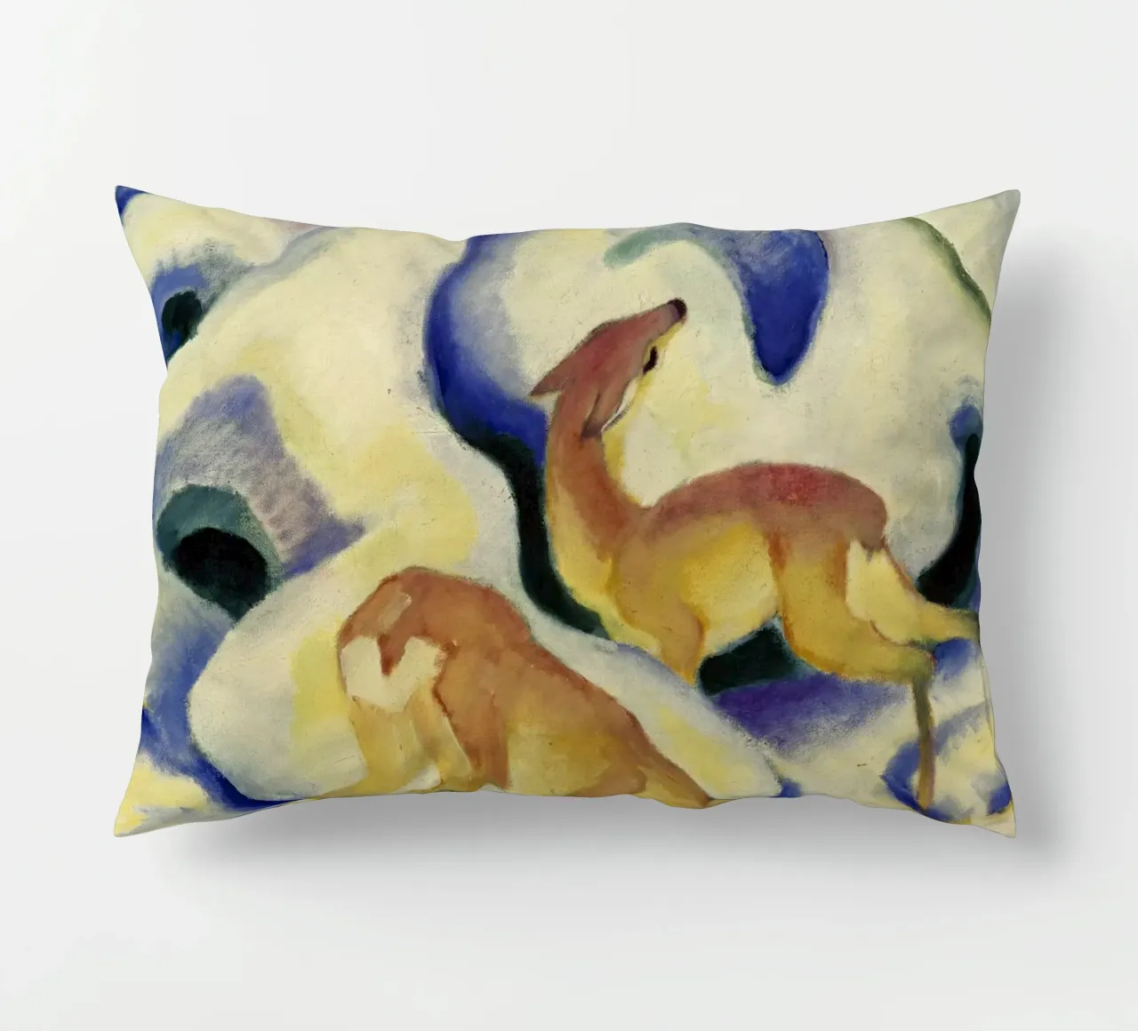Franz Marc - Cervo nella neve cuscino da ARTOTHEK