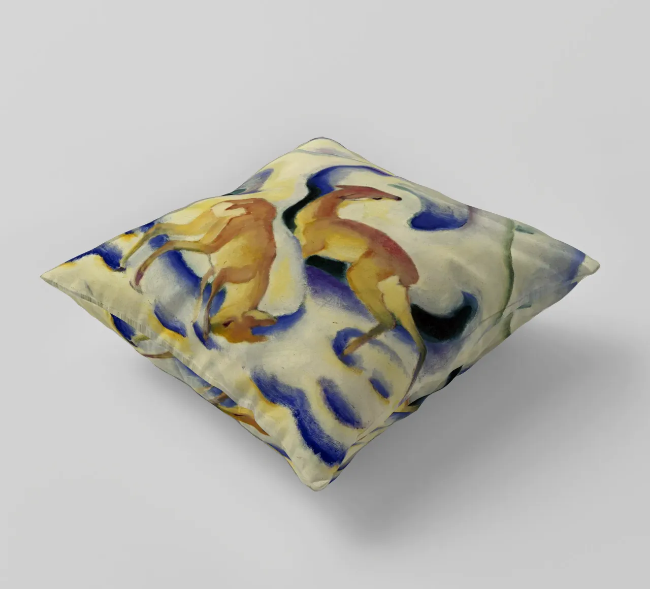 Franz Marc - Cervo nella neve cuscino da ARTOTHEK