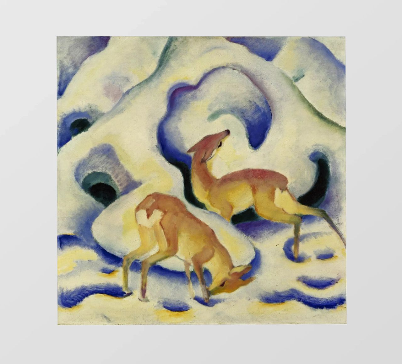 Franz Marc - Cervo nella neve pellicola backlit da ARTOTHEK
