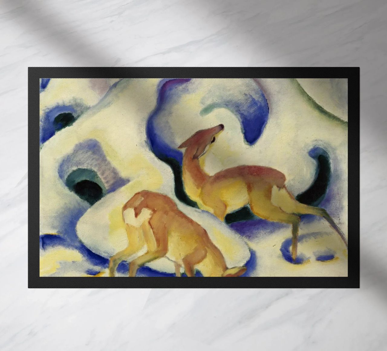 Franz Marc - Cervo nella neve zerbino da ARTOTHEK