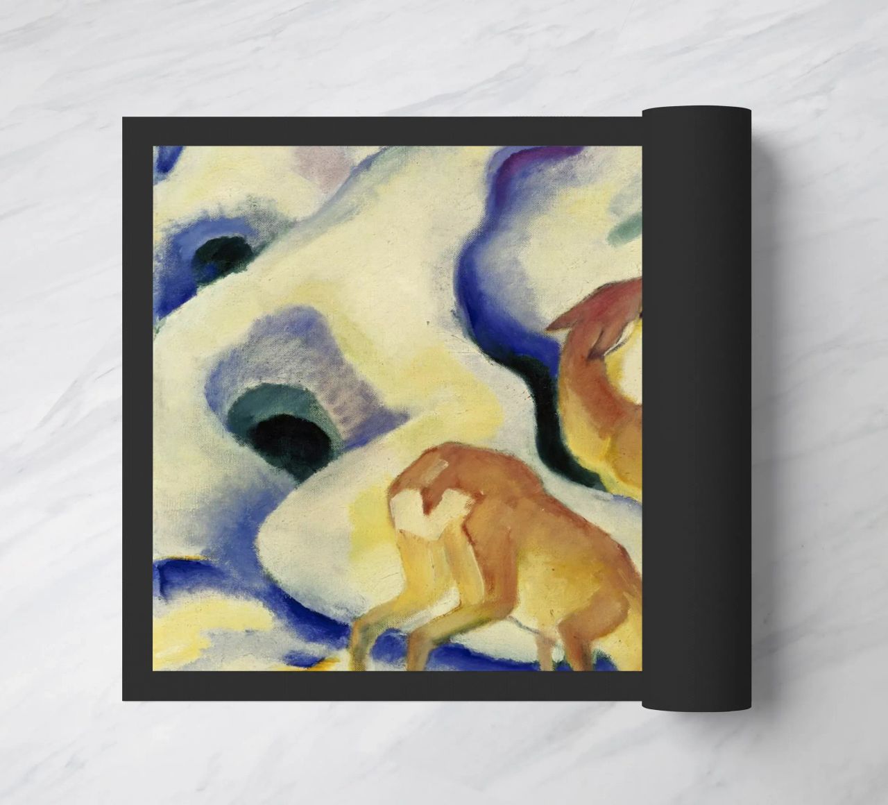 Franz Marc - Cervo nella neve zerbino da ARTOTHEK