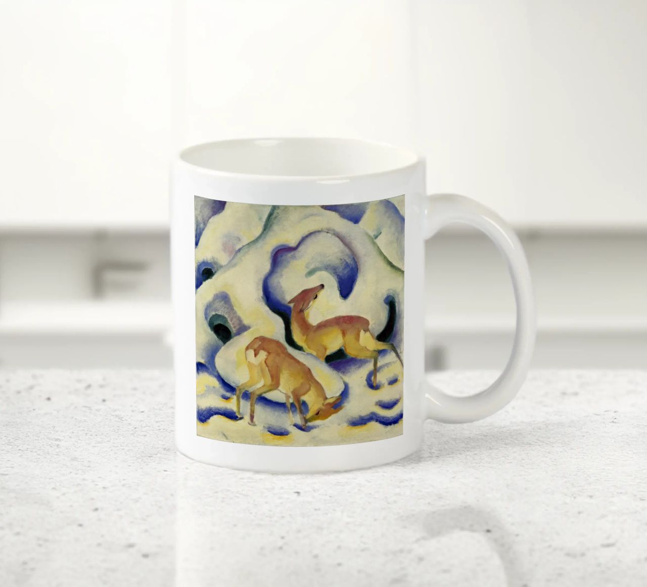 Franz Marc - Cervo nella neve tazza in ceramica da ARTOTHEK