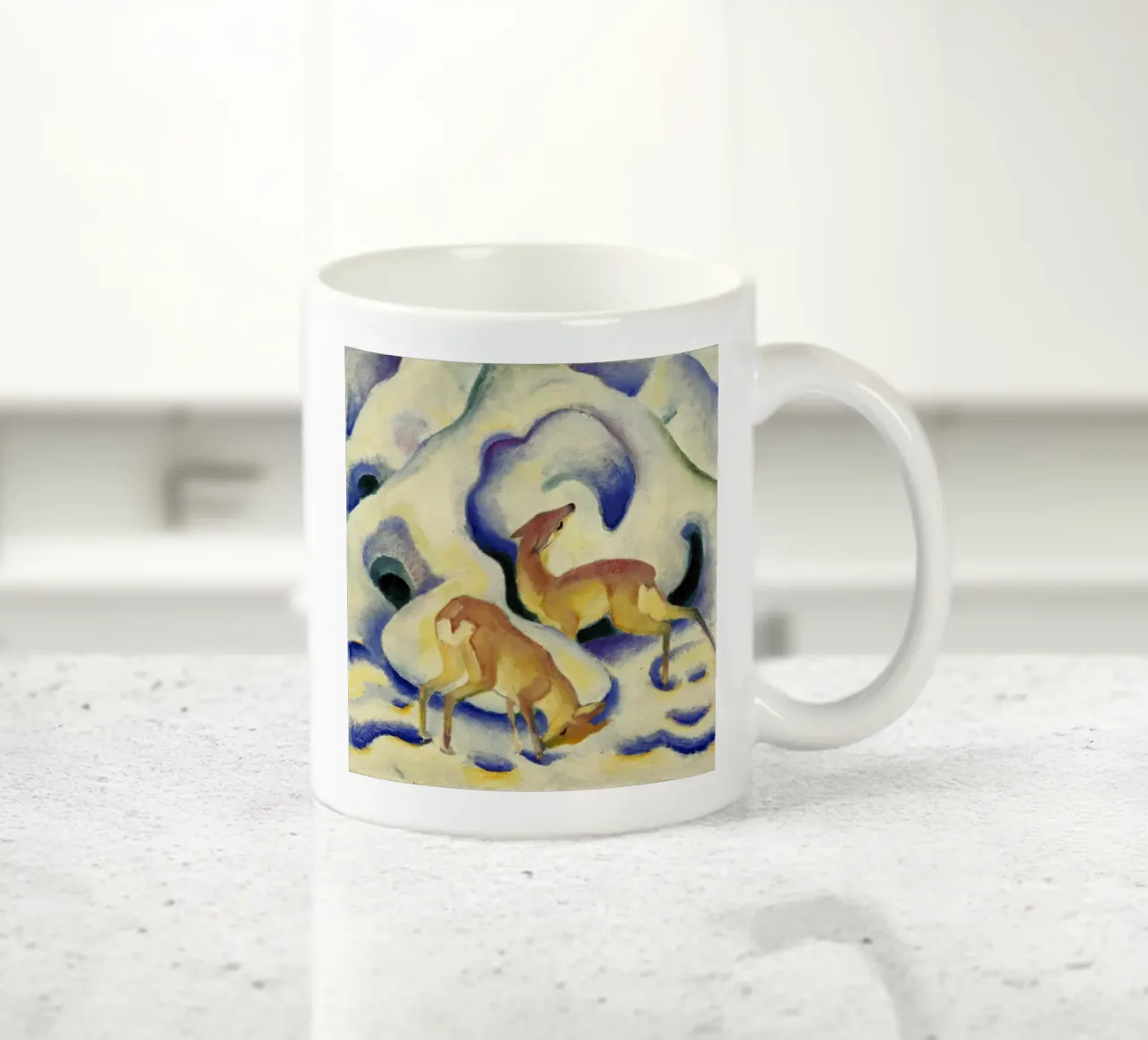 Franz Marc - Hirsche im Schnee Keramik Tasse von ARTOTHEK