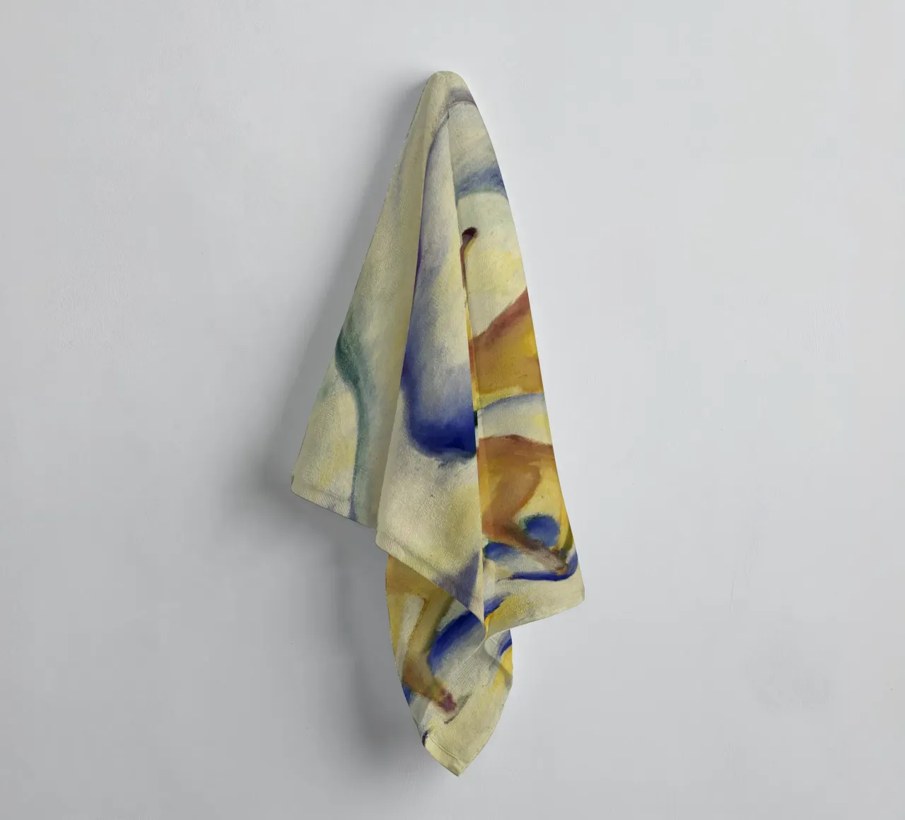 Franz Marc - Hert in de sneeuw badhanddoek van ARTOTHEK