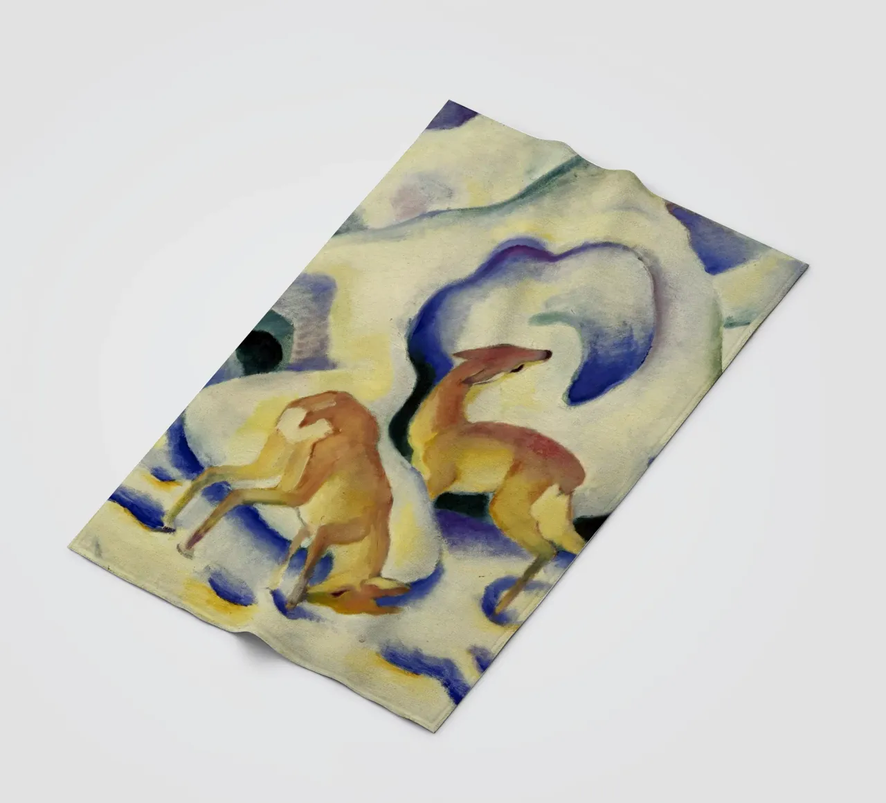 Franz Marc - Cervo nella neve coperta in pile da ARTOTHEK