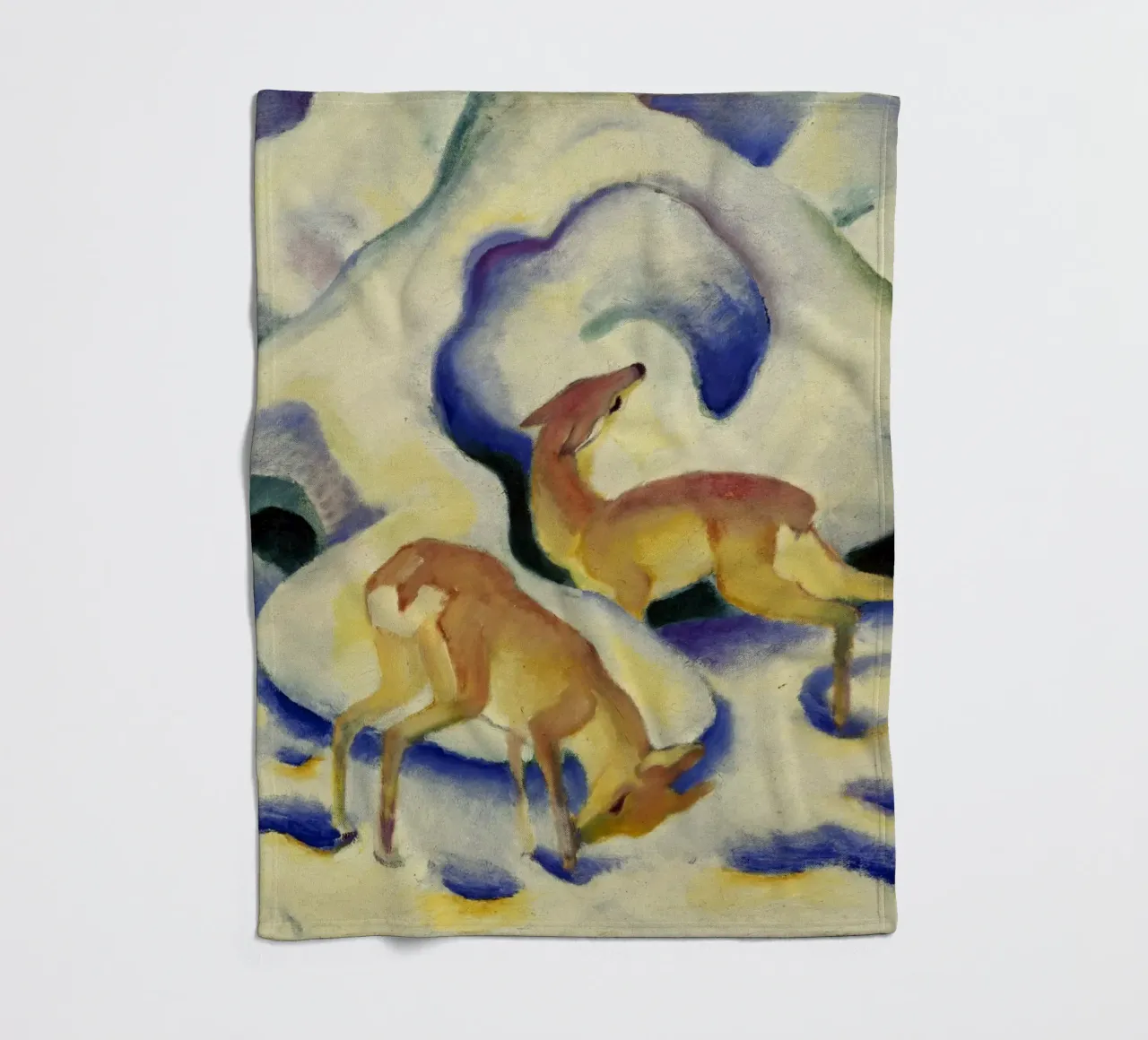 Franz Marc - Cervo nella neve coperta in pile da ARTOTHEK