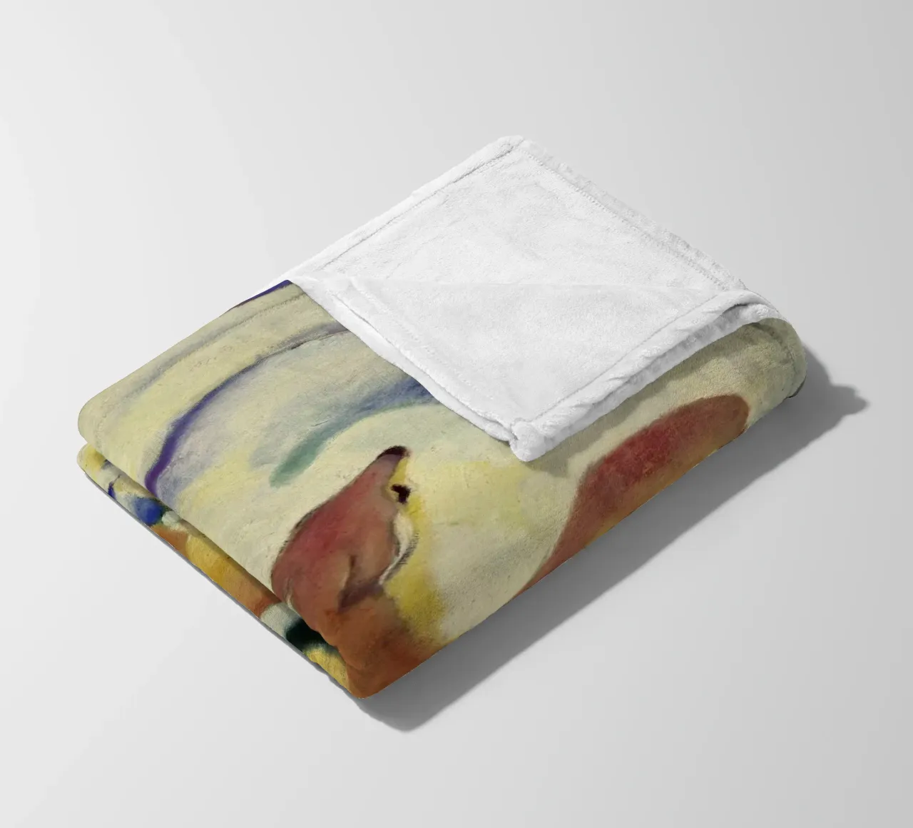 Franz Marc - Cervo nella neve coperta in pile da ARTOTHEK