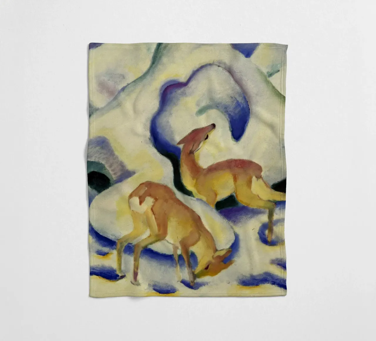 Franz Marc - Cervo nella neve coperta in pile da ARTOTHEK