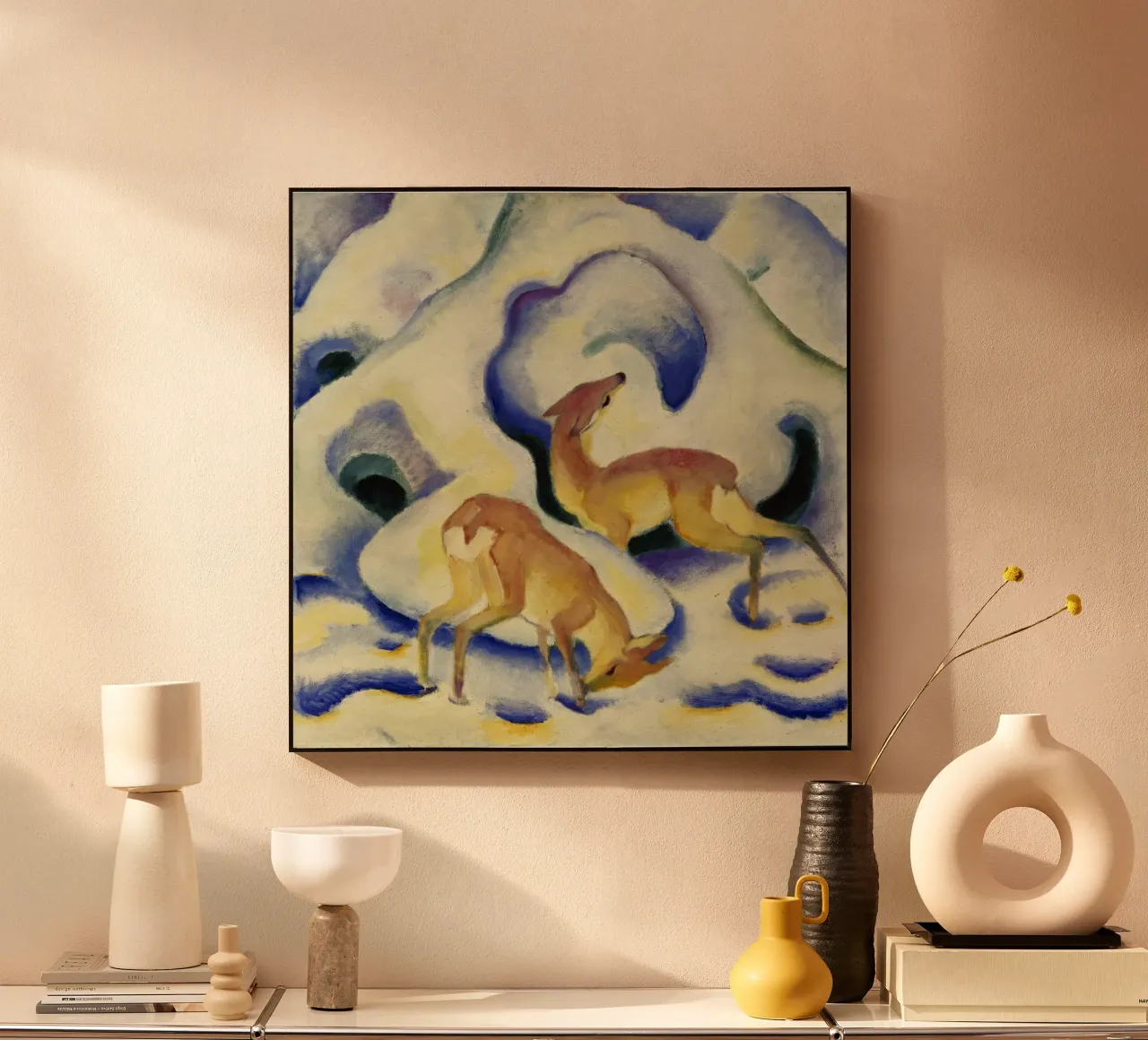 Franz Marc - Cervo nella neve plexiglass da ARTOTHEK