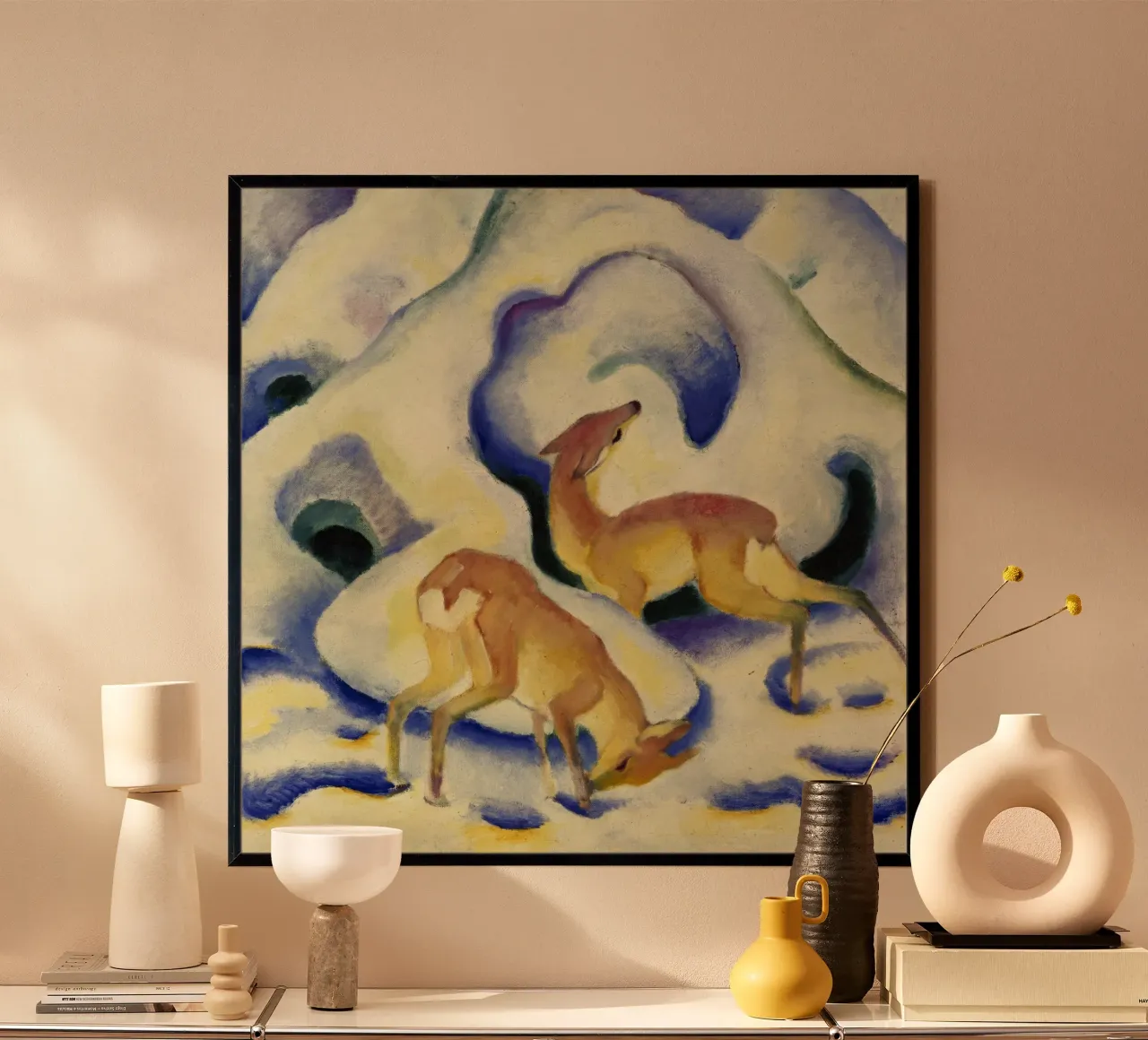Franz Marc - Ciervo en la nieve hahnemühle de ARTOTHEK