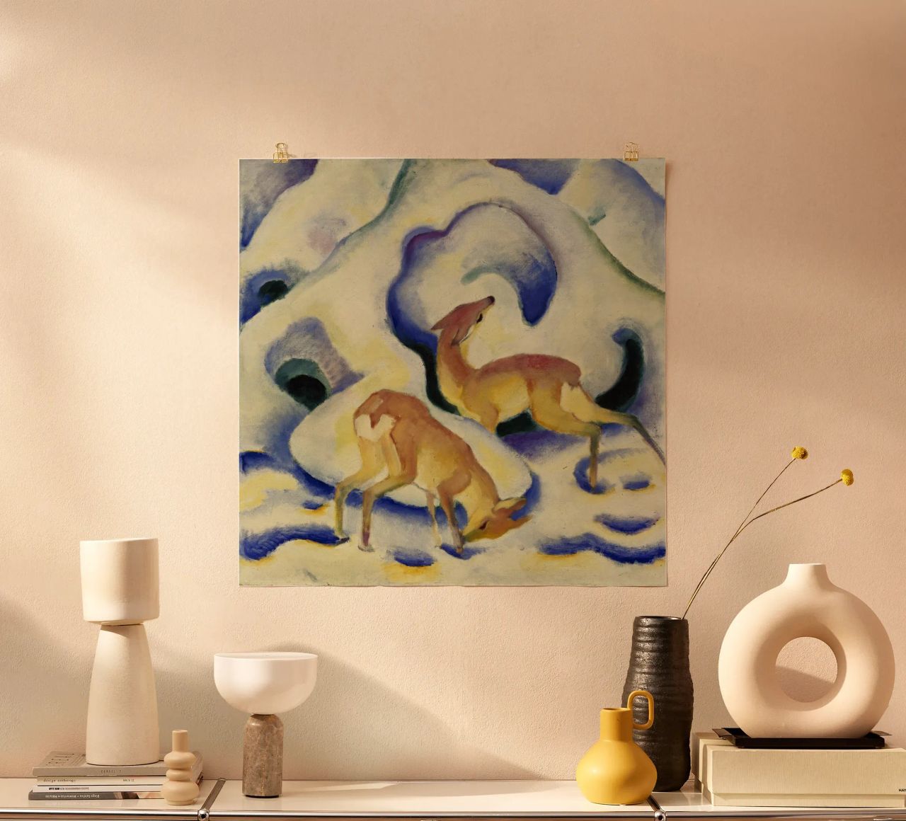 Franz Marc - Hirsche im Schnee Poster von ARTOTHEK