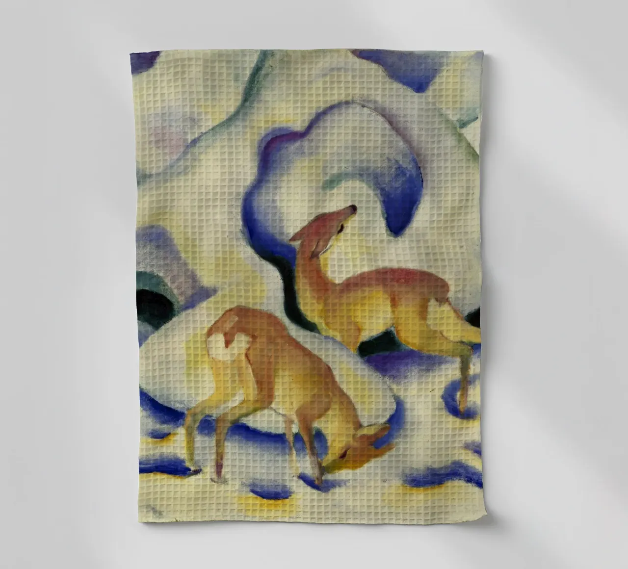 Franz Marc - Cerf dans la neige torchon de ARTOTHEK