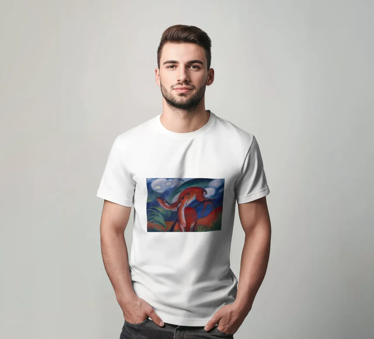 Franz Marc - Il Cervo Rosso II. t-shirt da ARTOTHEK