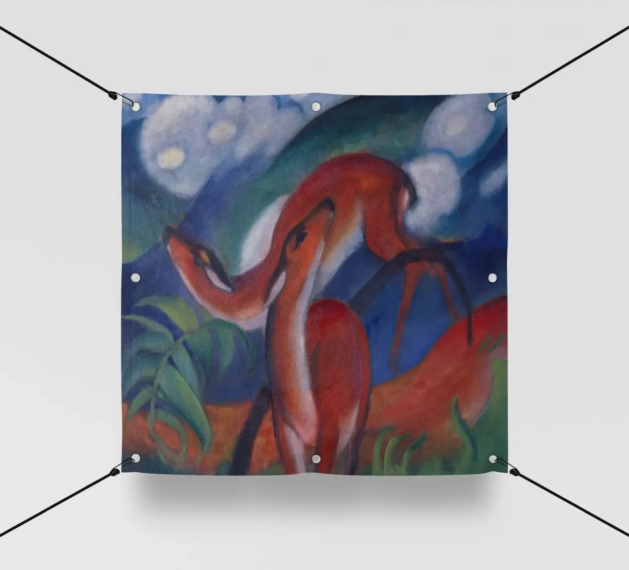 Franz Marc - Il Cervo Rosso II. telo in pvc da ARTOTHEK