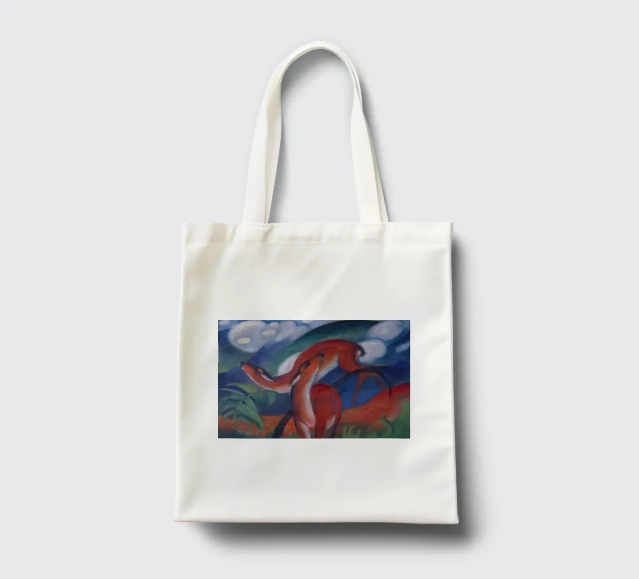 Franz Marc - Il Cervo Rosso II. borsa in juta da ARTOTHEK