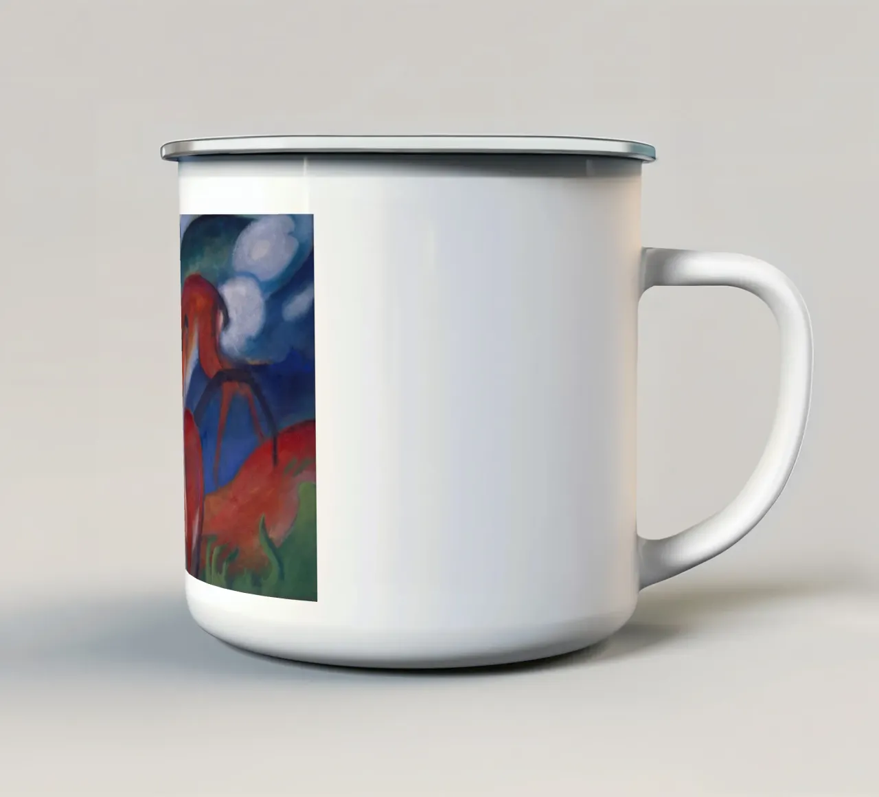 Franz Marc - Il Cervo Rosso II. tazza in smalto da ARTOTHEK