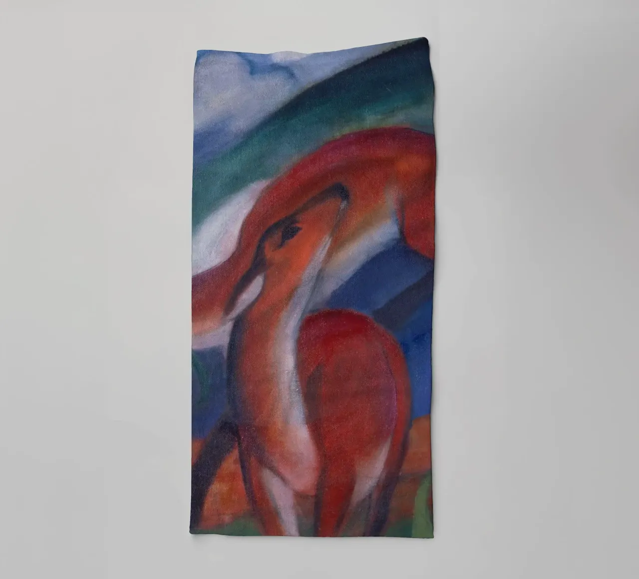 Franz Marc - Il Cervo Rosso II. asciugamano da bagno da ARTOTHEK