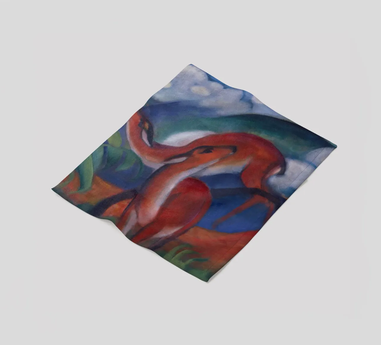 Franz Marc - Il Cervo Rosso II. coperta in pile da ARTOTHEK