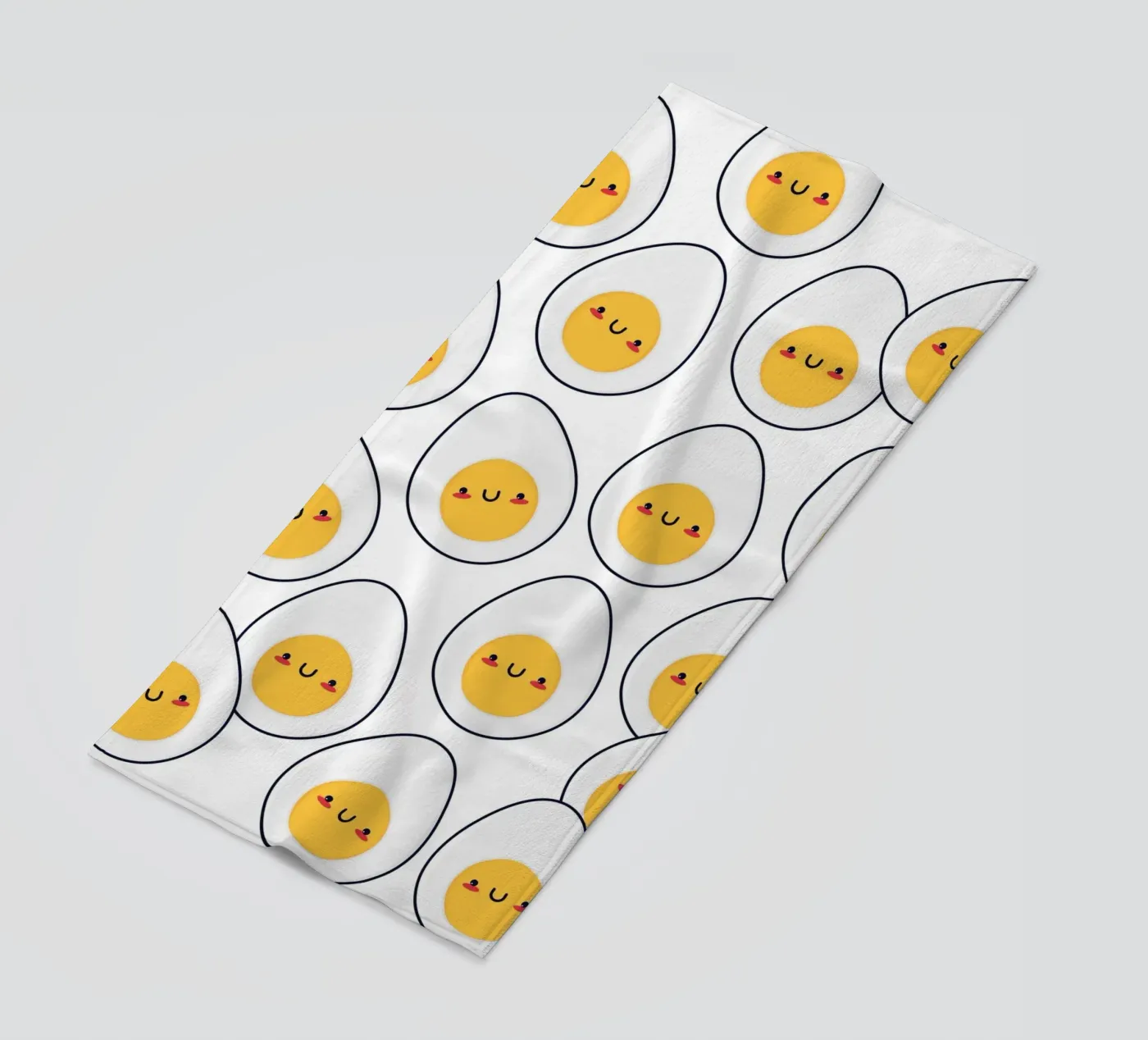 Kawaii eggs pattern telo mare da Happypatterns