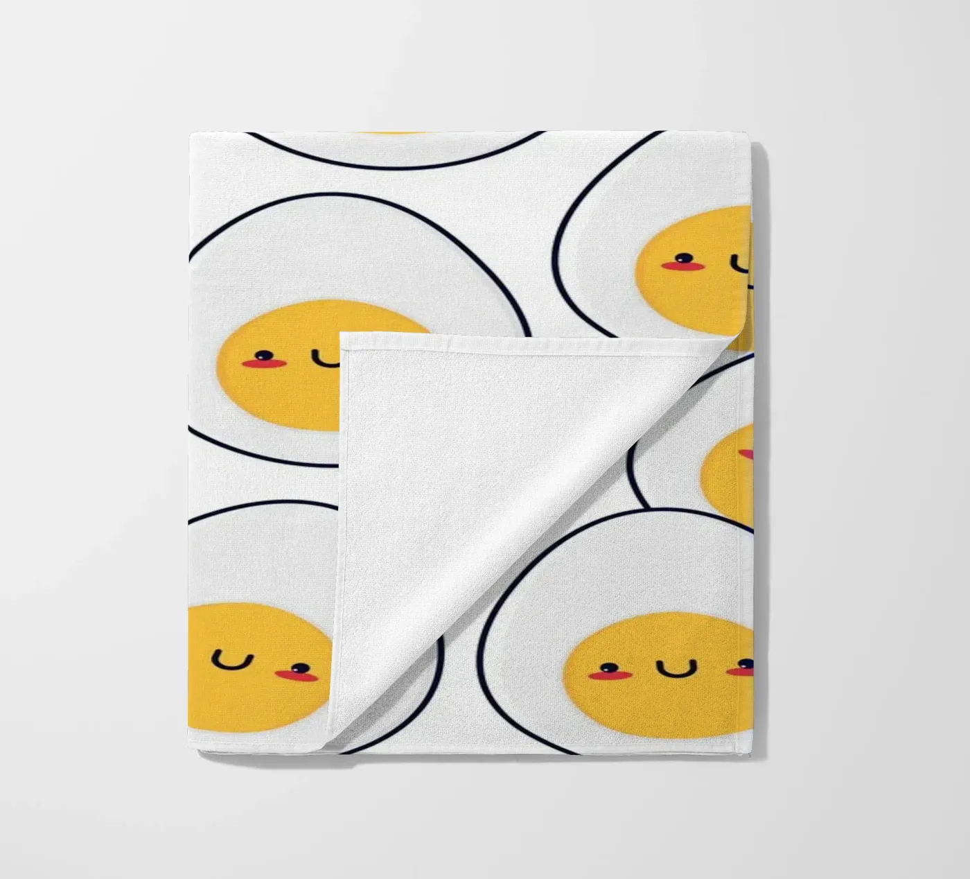 Kawaii eggs pattern telo mare da Happypatterns