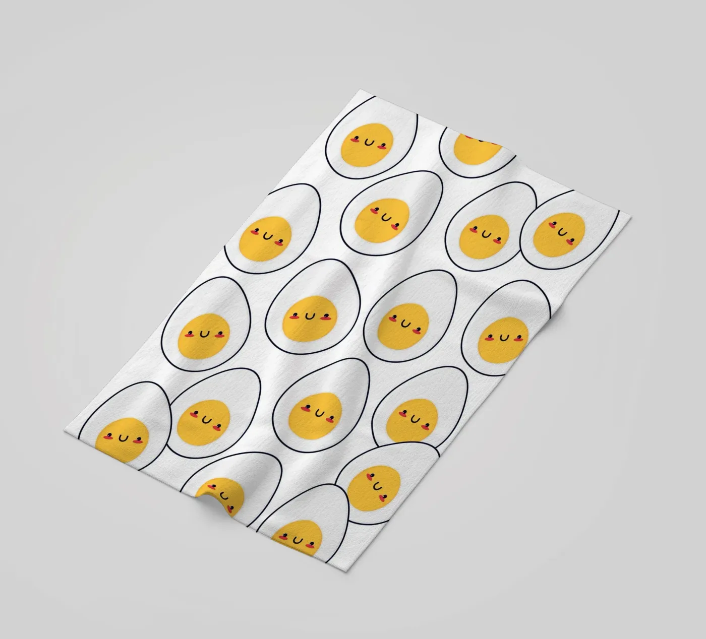 Kawaii eggs pattern telo mare da Happypatterns