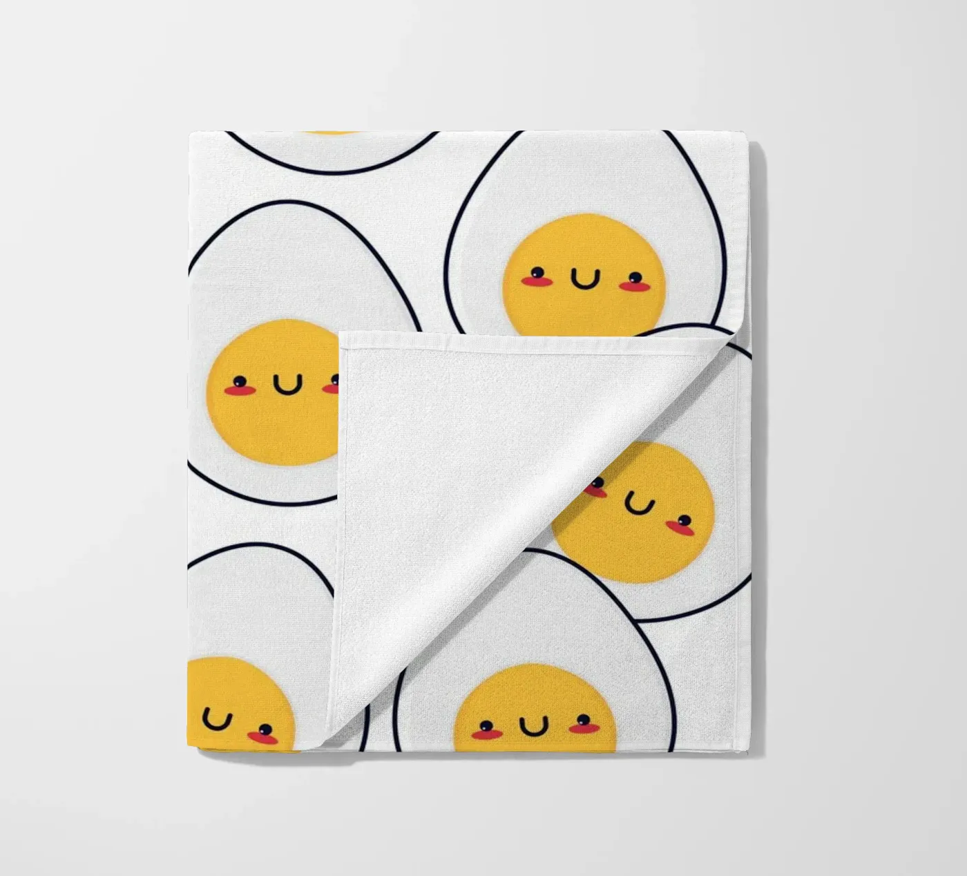 Kawaii eggs pattern telo mare da Happypatterns