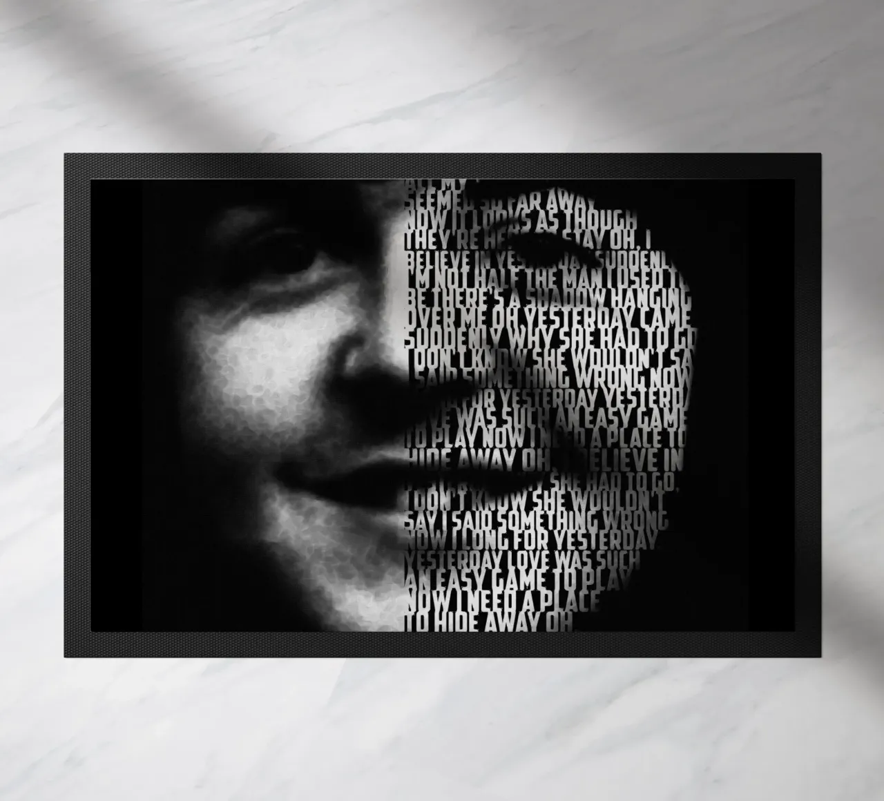 Gestern Textkunst Fußmatte von Gunawan Rb