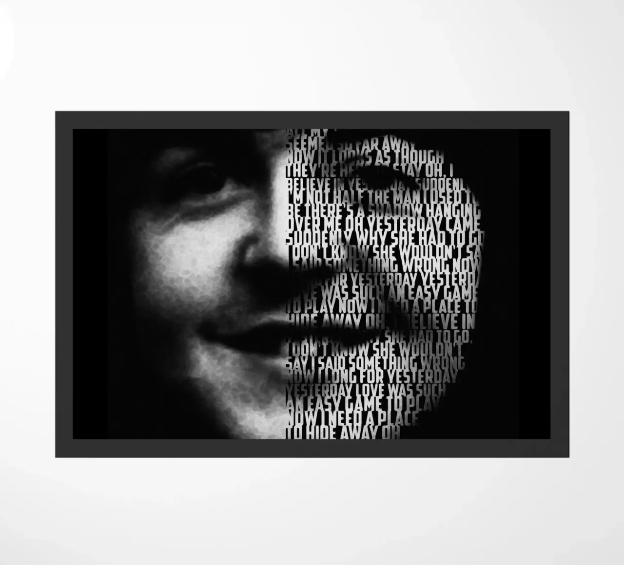 Gestern Textkunst Fußmatte von Gunawan Rb