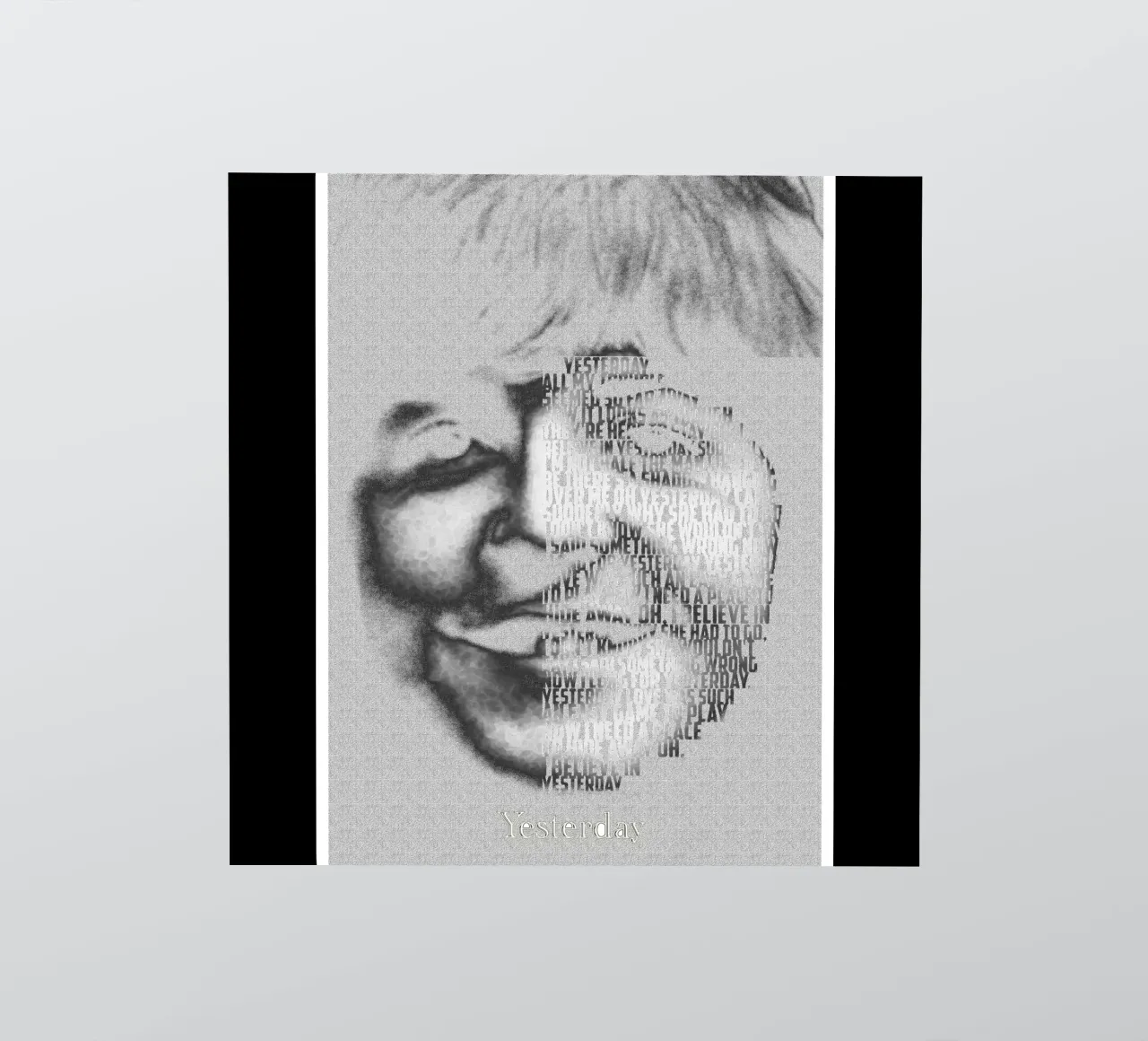 Gisteren Tekstkunst sticker van Gunawan Rb
