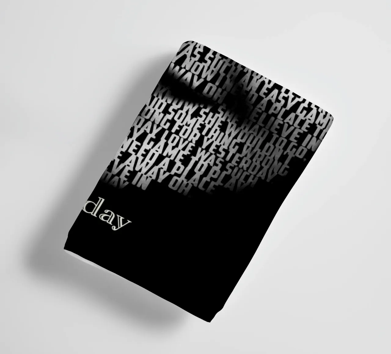 Gisteren Tekstkunst badhanddoek van Gunawan Rb