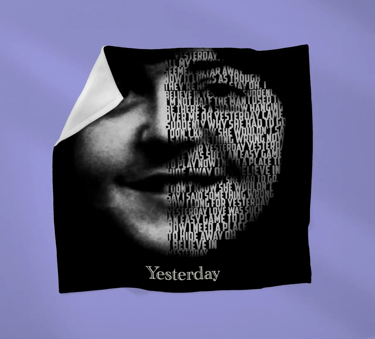 Gestern Textkunst Fleecedecke von Gunawan Rb