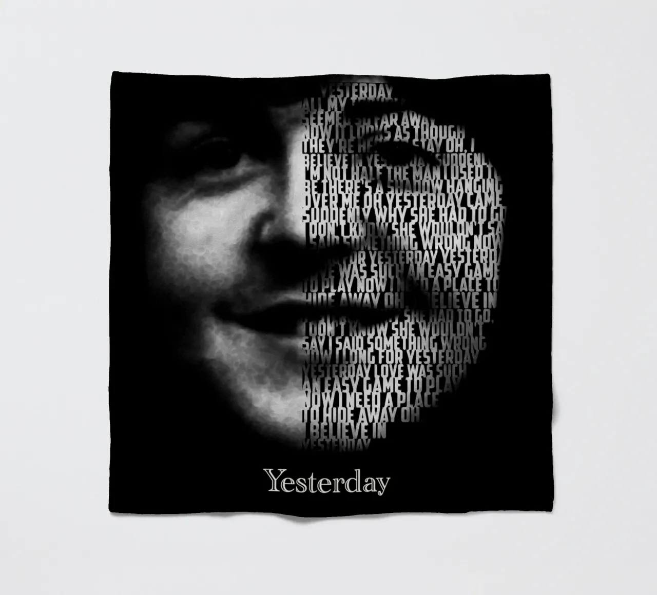 Gestern Textkunst Fleecedecke von Gunawan Rb