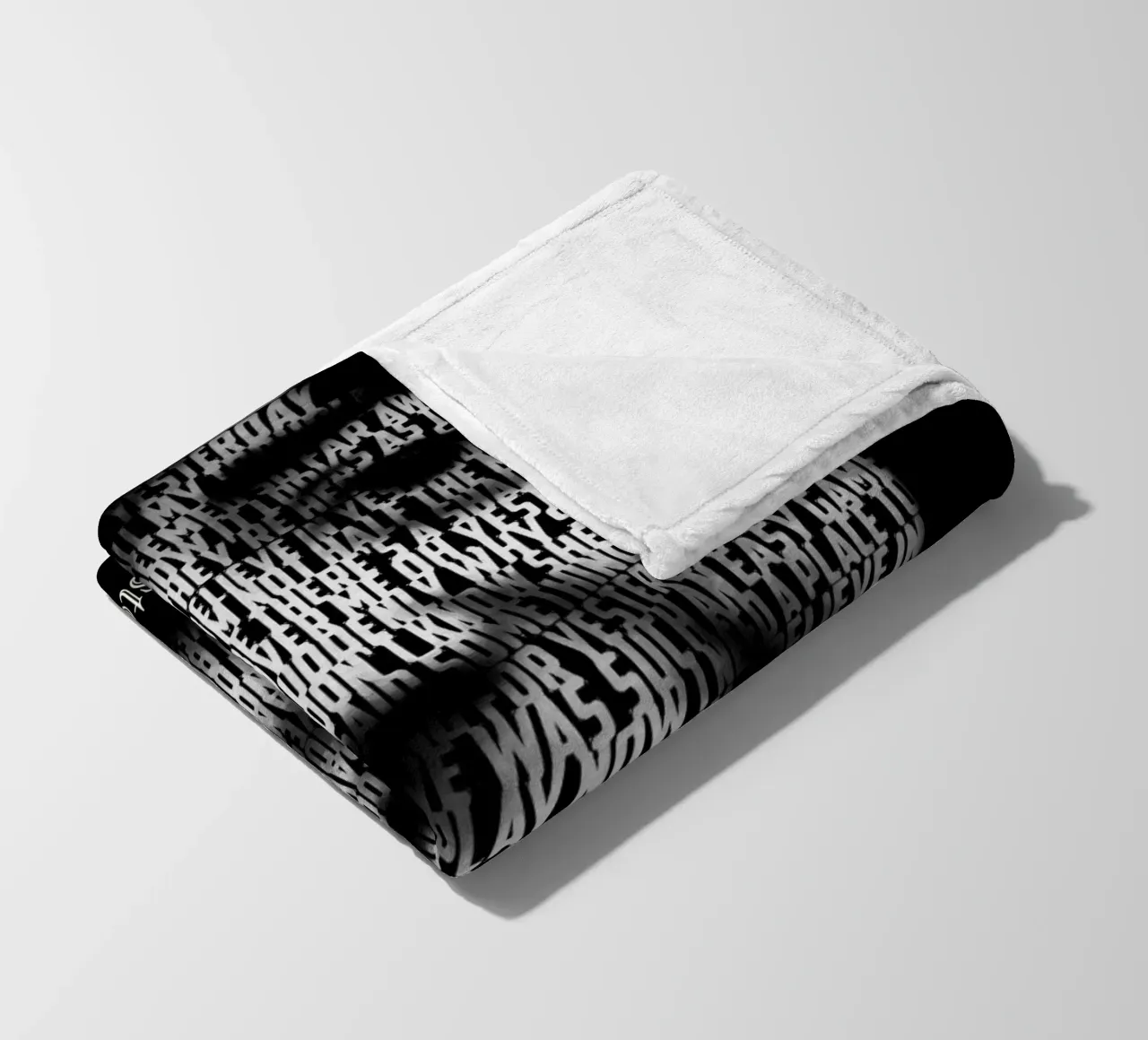 Gestern Textkunst Fleecedecke von Gunawan Rb