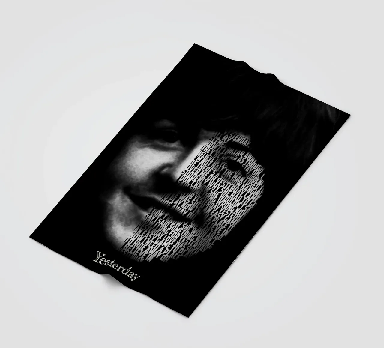 Gestern Textkunst Fleecedecke von Gunawan Rb