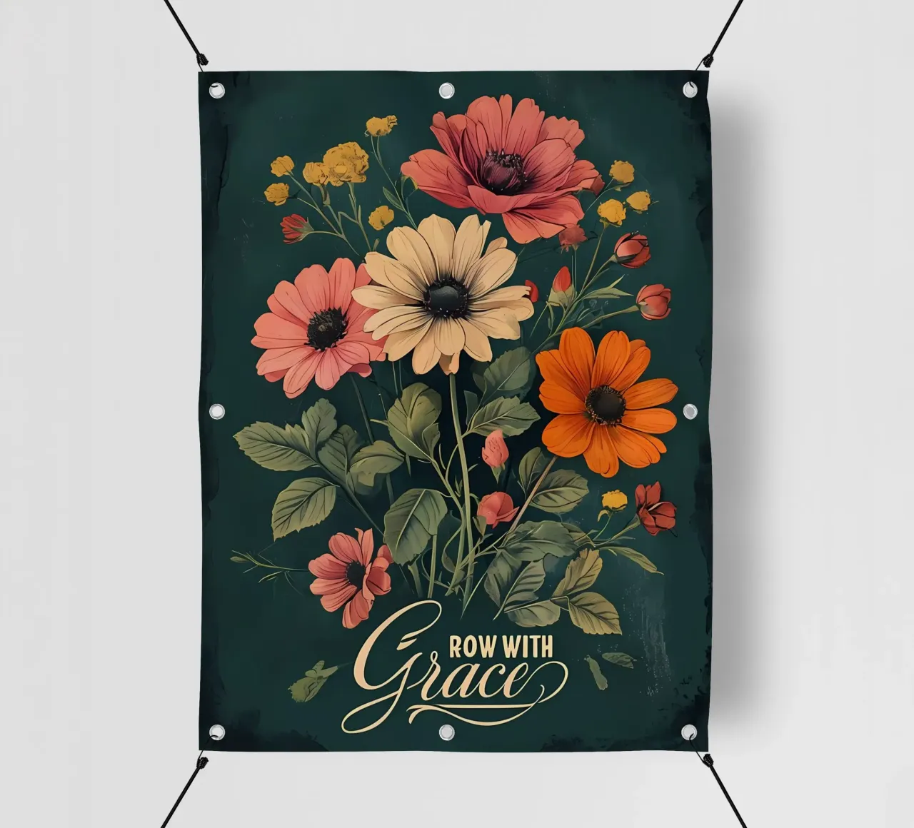 Peonie in armonia telo in pvc da Artistic-shop