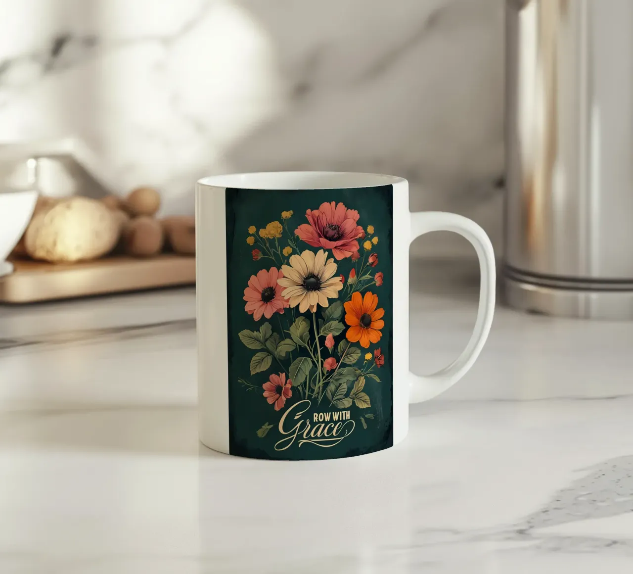 Peonie in armonia tazza in ceramica da Artistic-shop