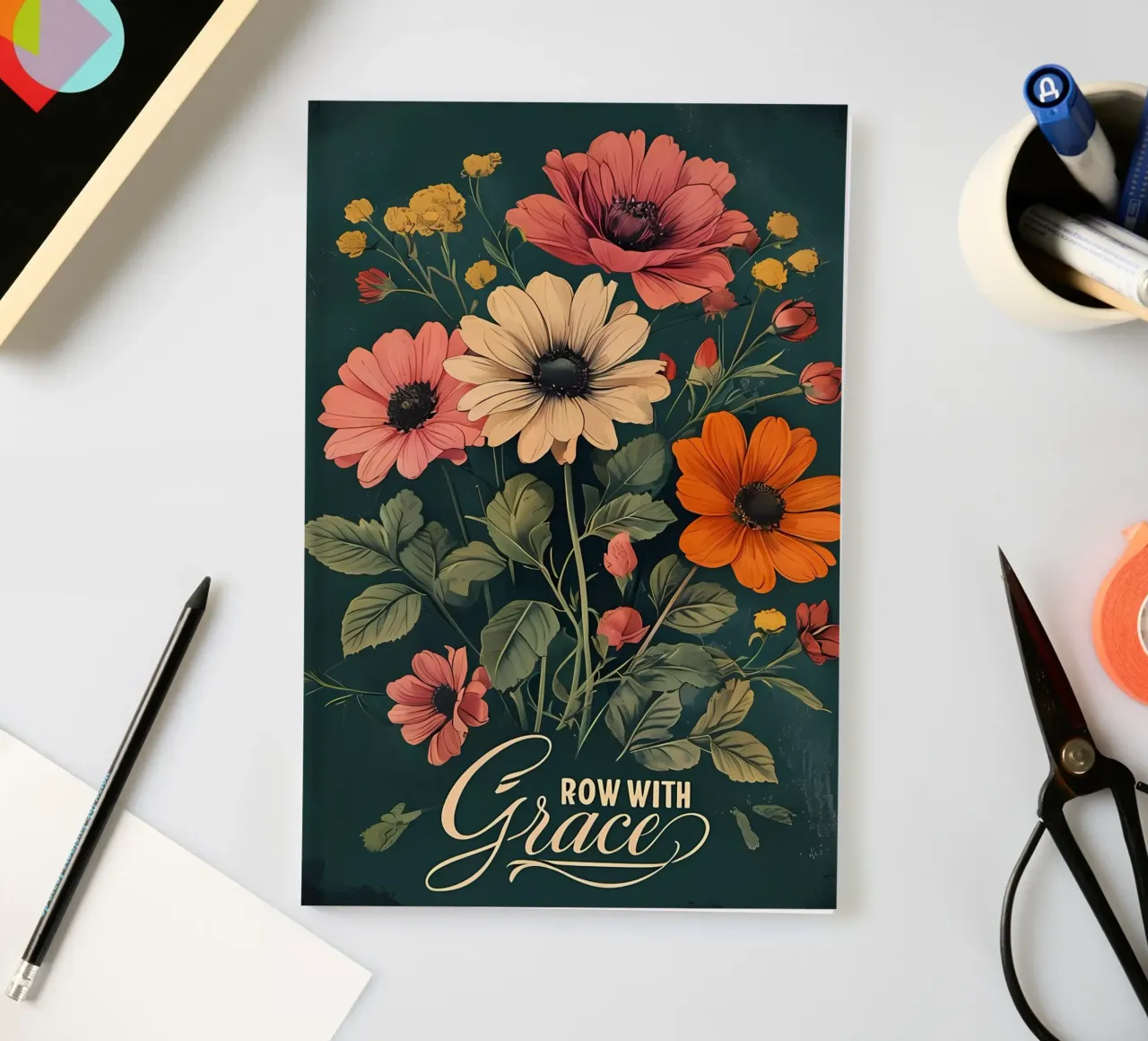 Peonies in Harmony notebook by Artistic-shop