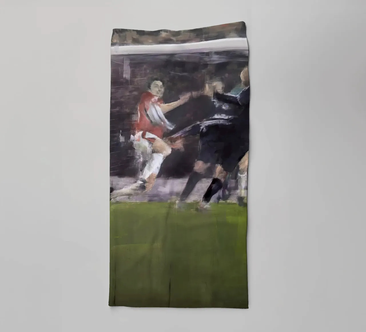 "AR_2010_04_07" Gemälde Arien Robben Tor gegen ManU Handtuch von Eduard Warkentin Art