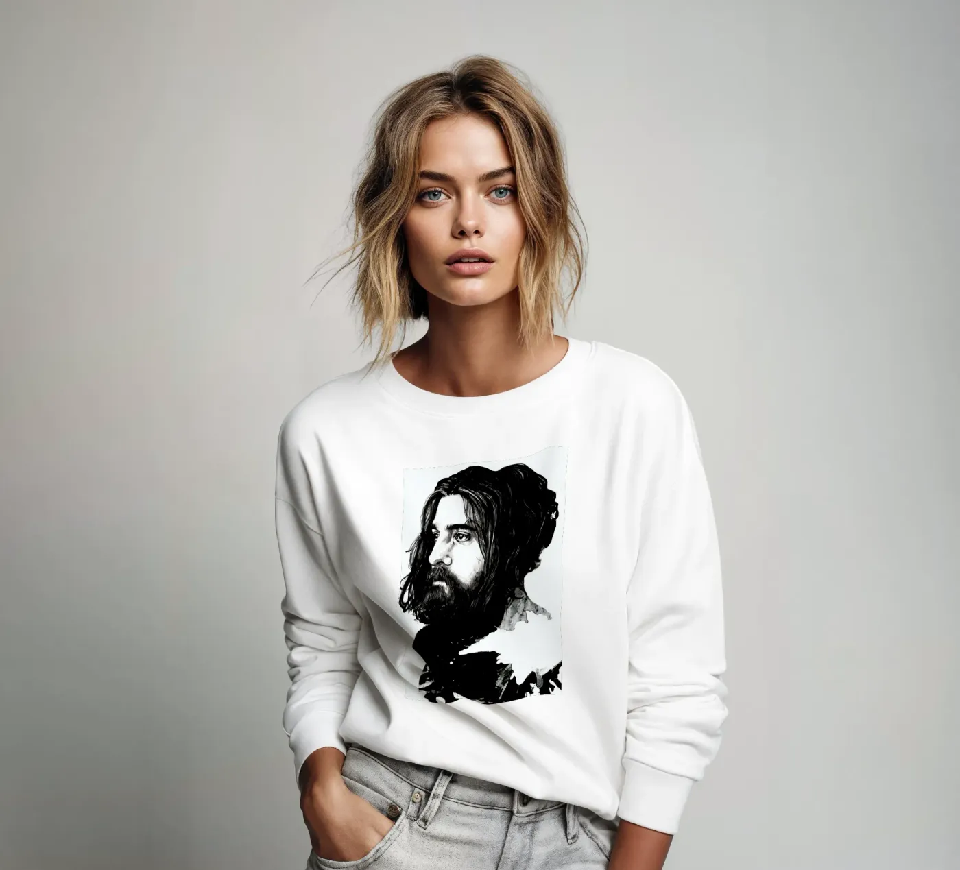 Beard sweatshirt by Agnes KR Patience