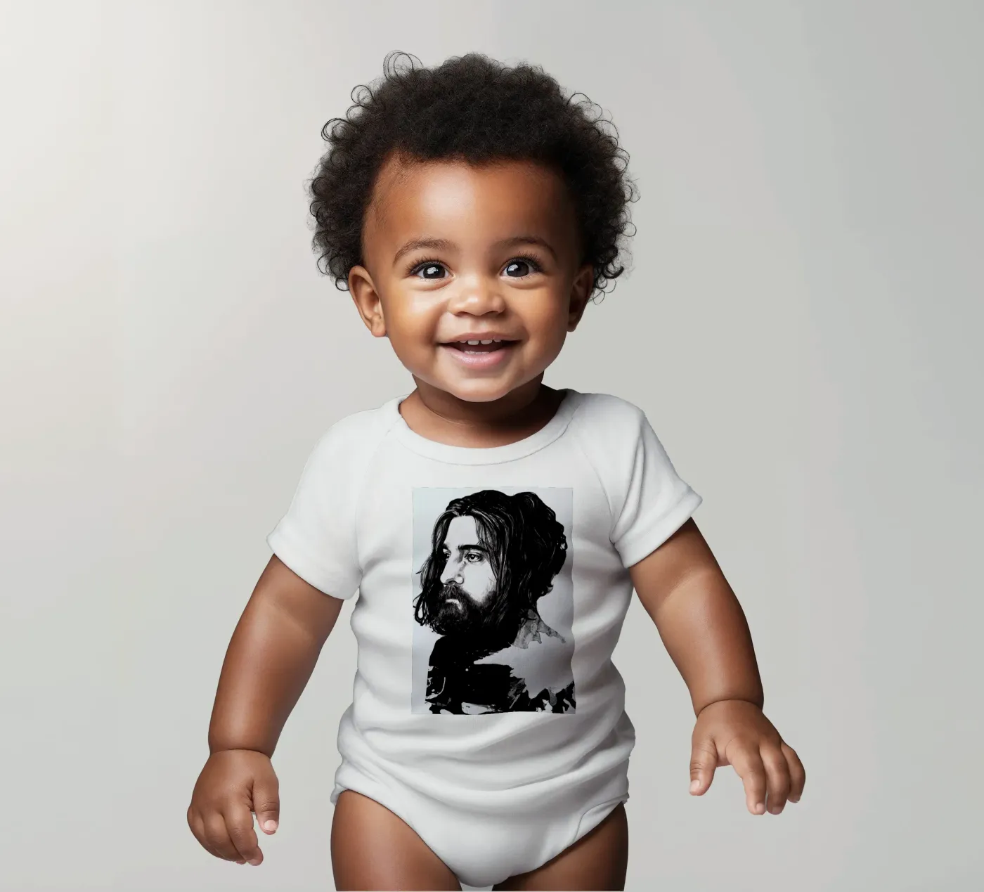 Beard babyrompertje korte mouwen van Agnes KR Patience